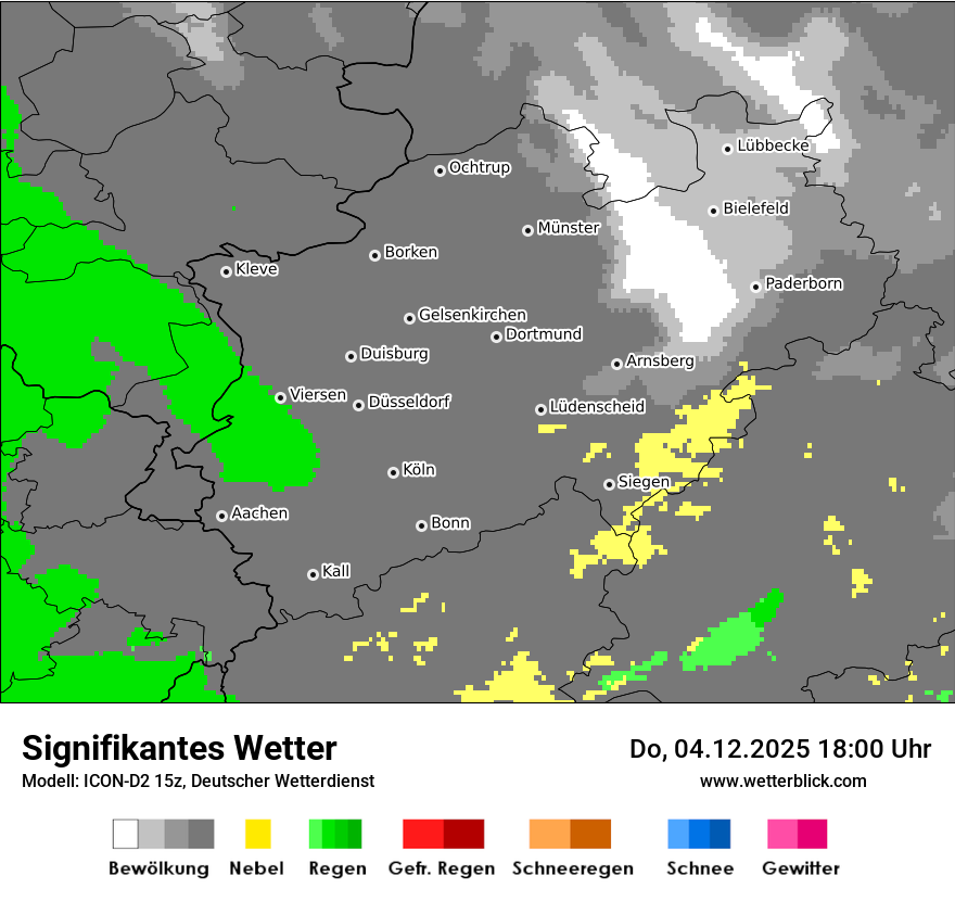 Modellkarten Signifikantes Wetter