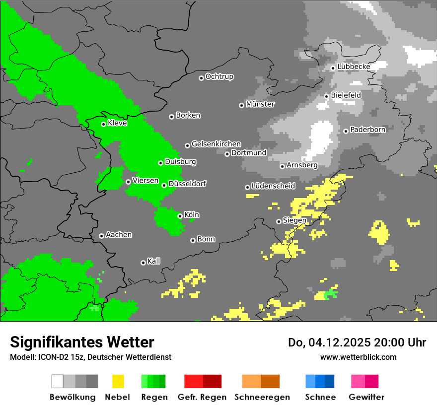 Modellkarten Signifikantes Wetter