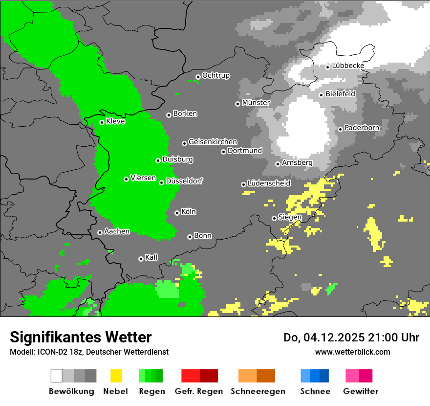 Modellkarten Signifikantes Wetter