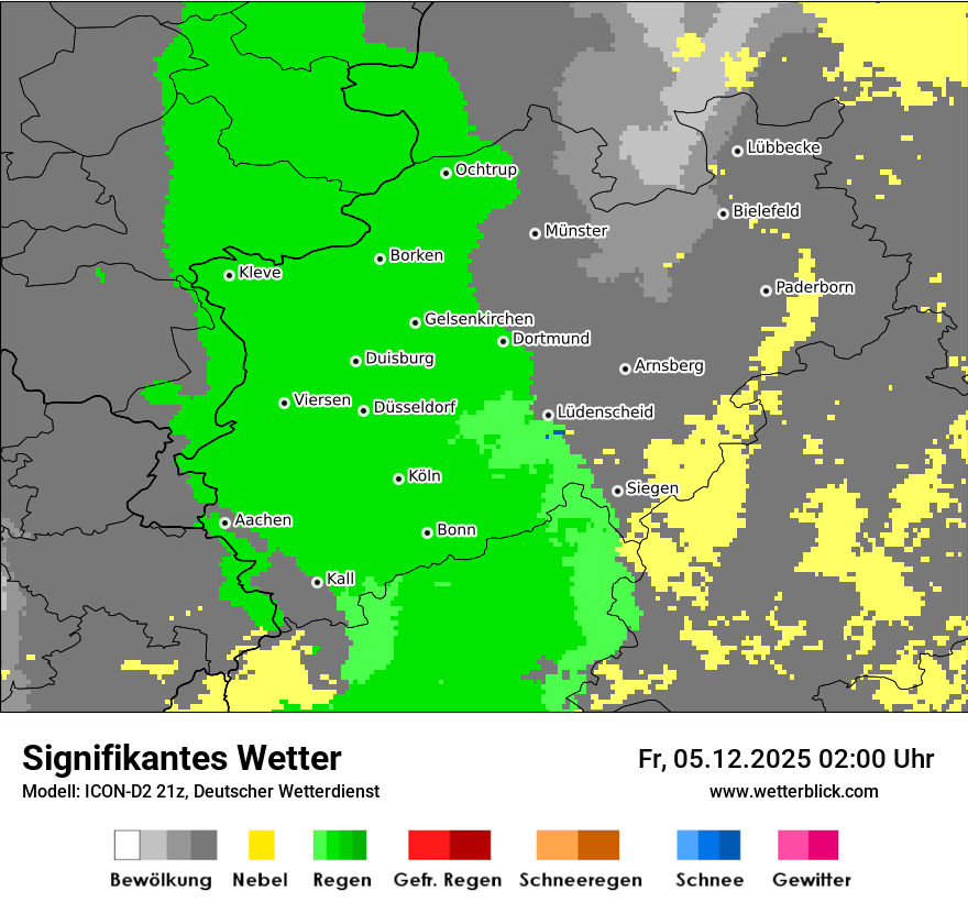 Modellkarten Signifikantes Wetter