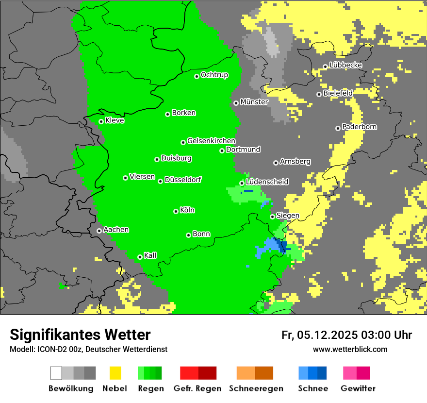 Modellkarten Signifikantes Wetter