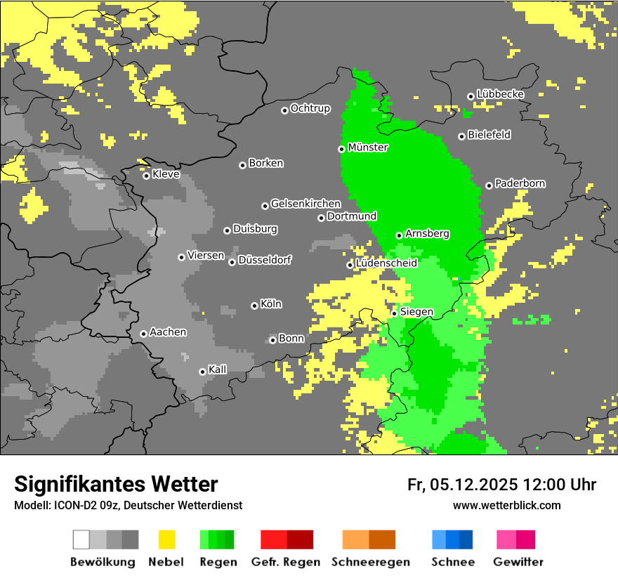 Modellkarten Signifikantes Wetter