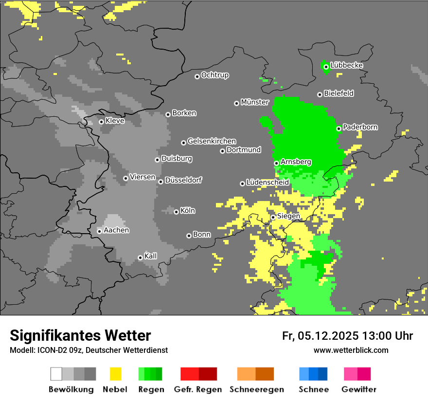 Modellkarten Signifikantes Wetter