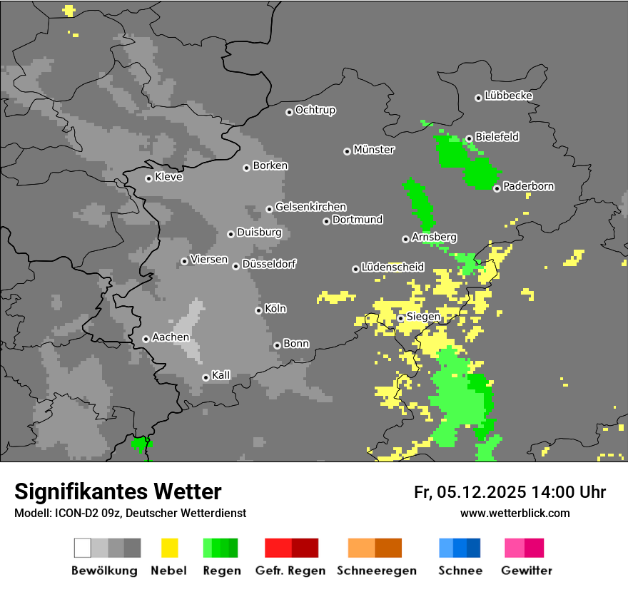 Modellkarten Signifikantes Wetter