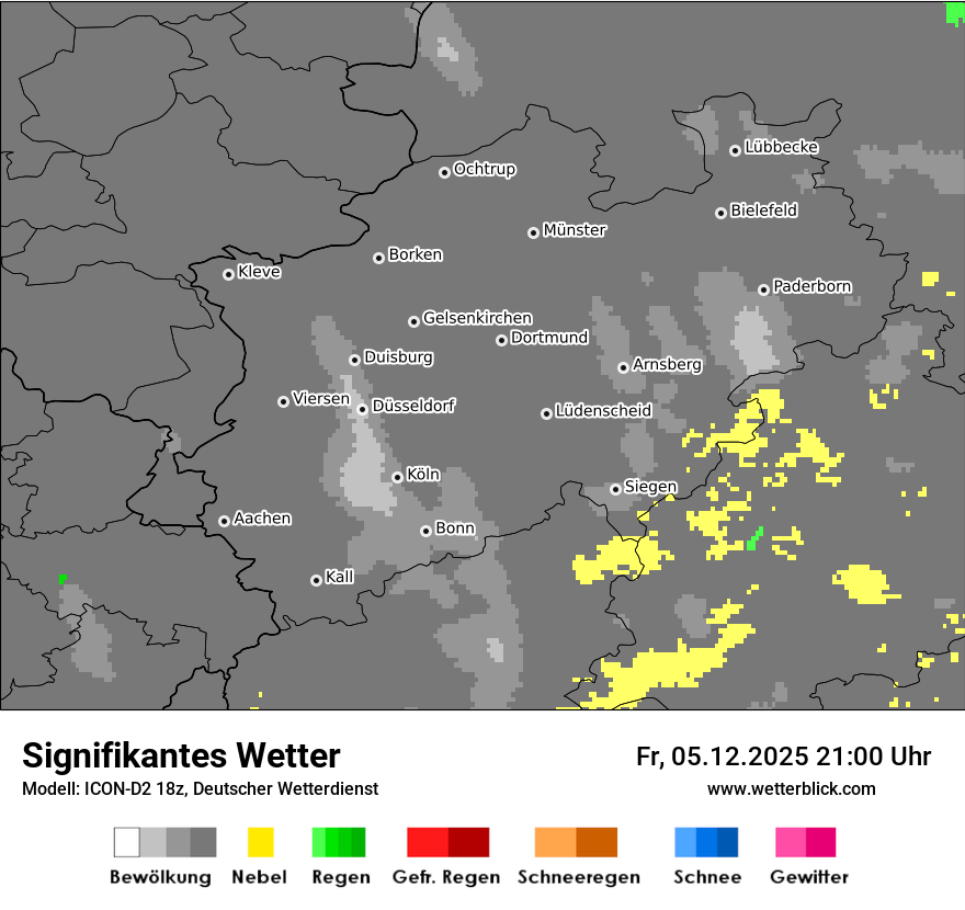 Modellkarten Signifikantes Wetter