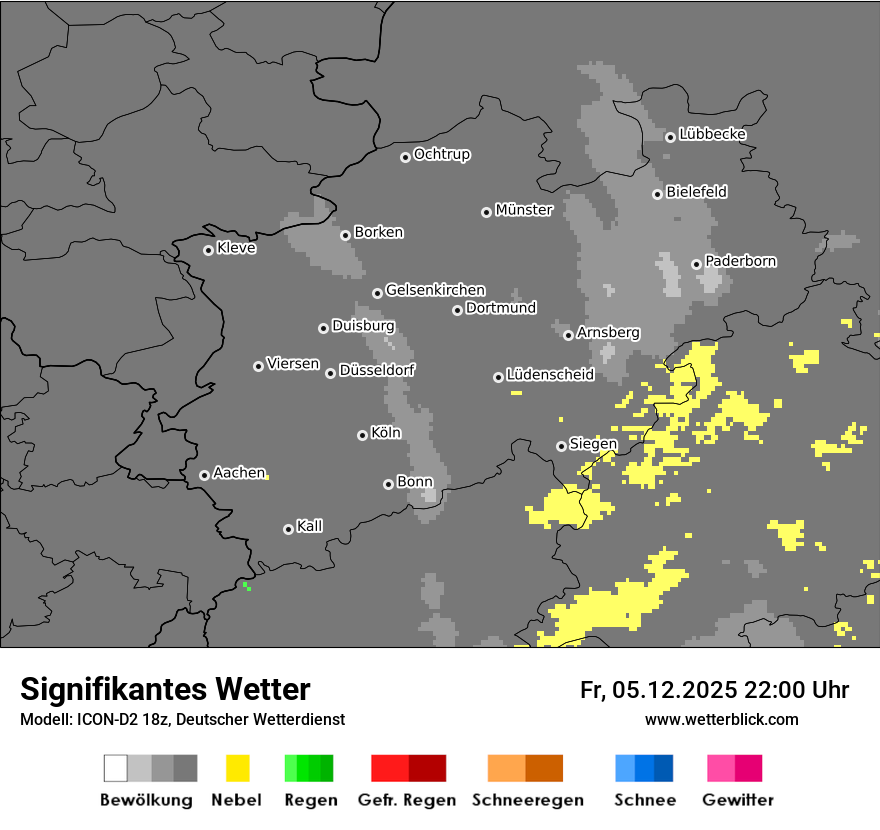 Modellkarten Signifikantes Wetter