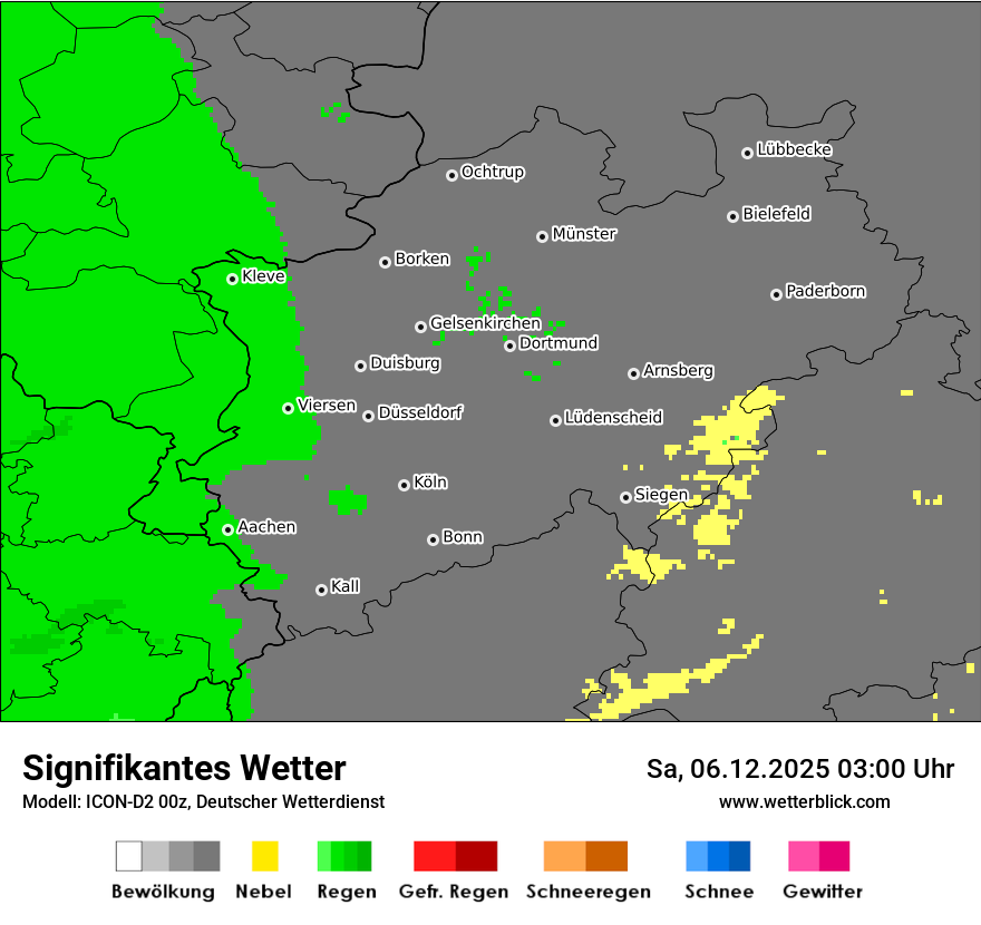 Modellkarten Signifikantes Wetter