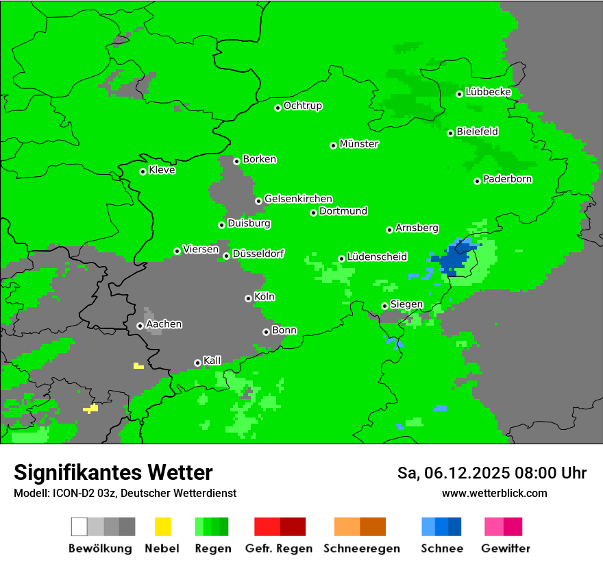Modellkarten Signifikantes Wetter
