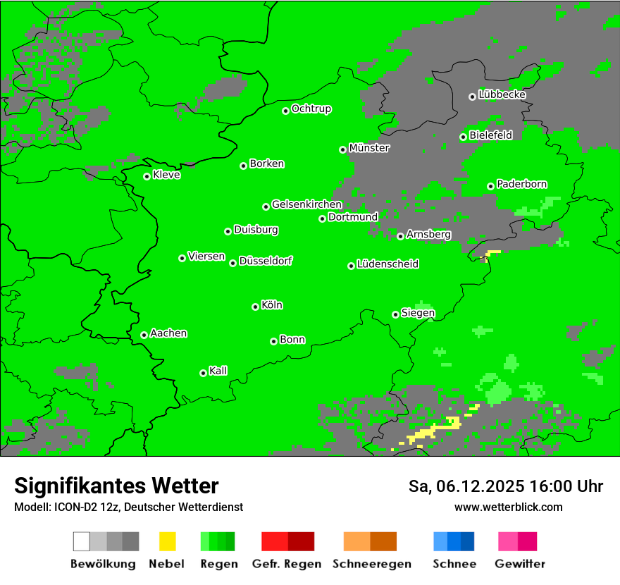 Modellkarten Signifikantes Wetter