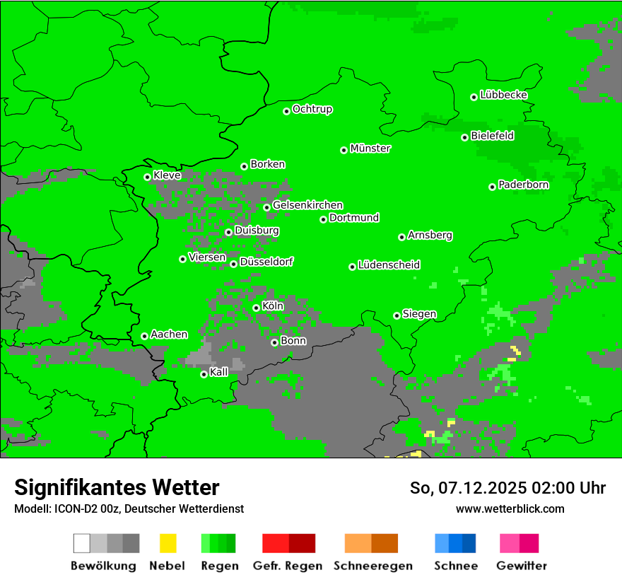 Modellkarten Signifikantes Wetter