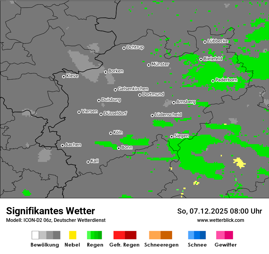 Modellkarten Signifikantes Wetter
