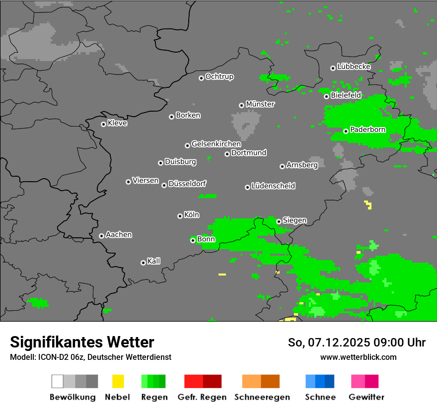 Modellkarten Signifikantes Wetter