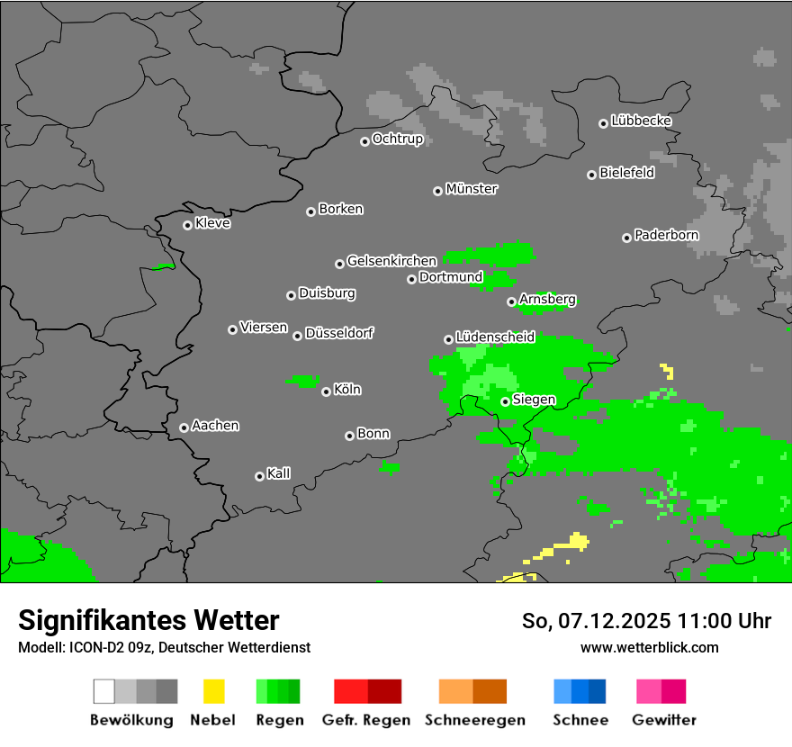 Modellkarten Signifikantes Wetter