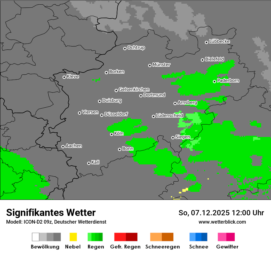 Modellkarten Signifikantes Wetter