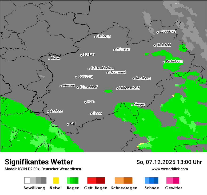Modellkarten Signifikantes Wetter