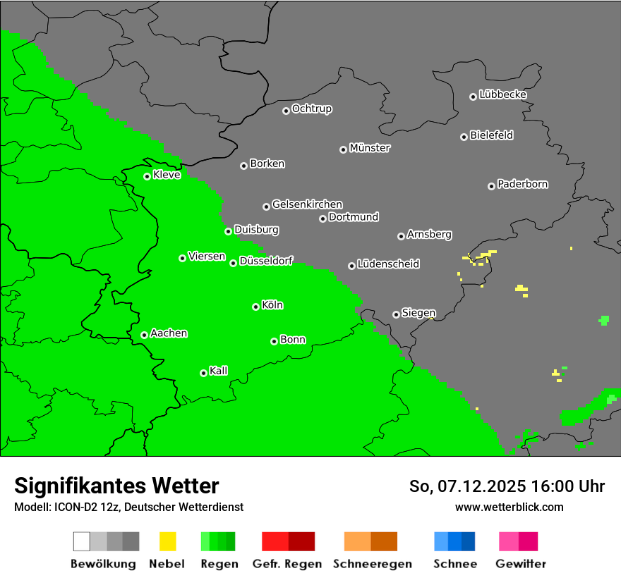 Modellkarten Signifikantes Wetter