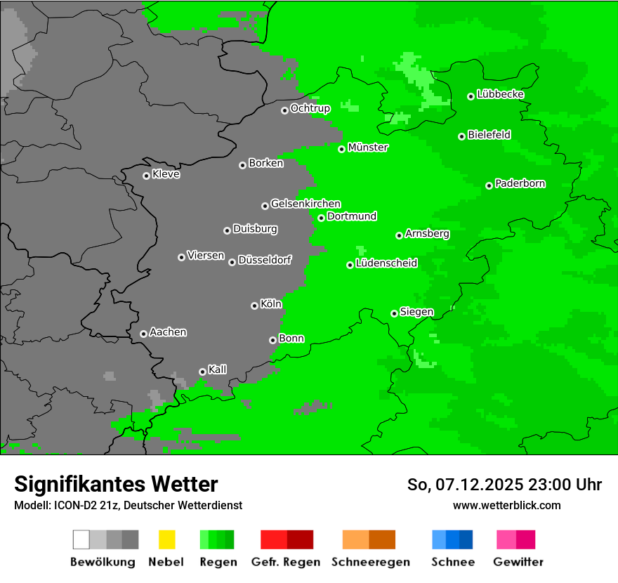 Modellkarten Signifikantes Wetter
