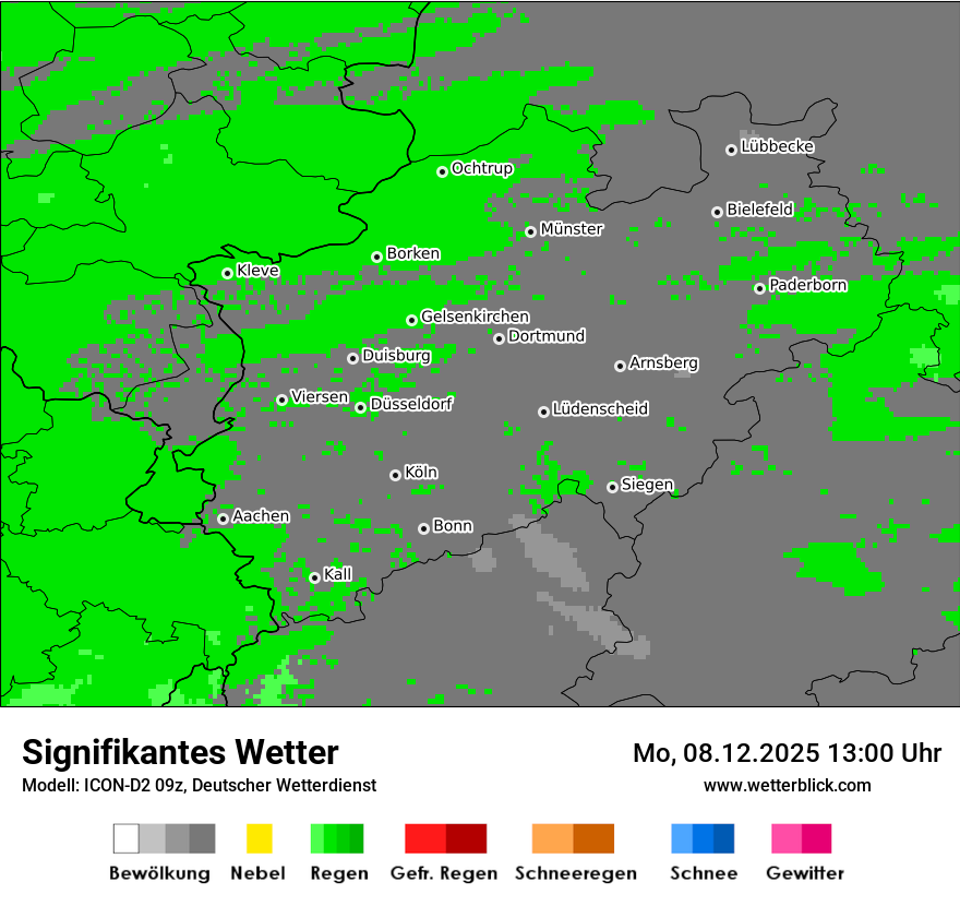 Modellkarten Signifikantes Wetter