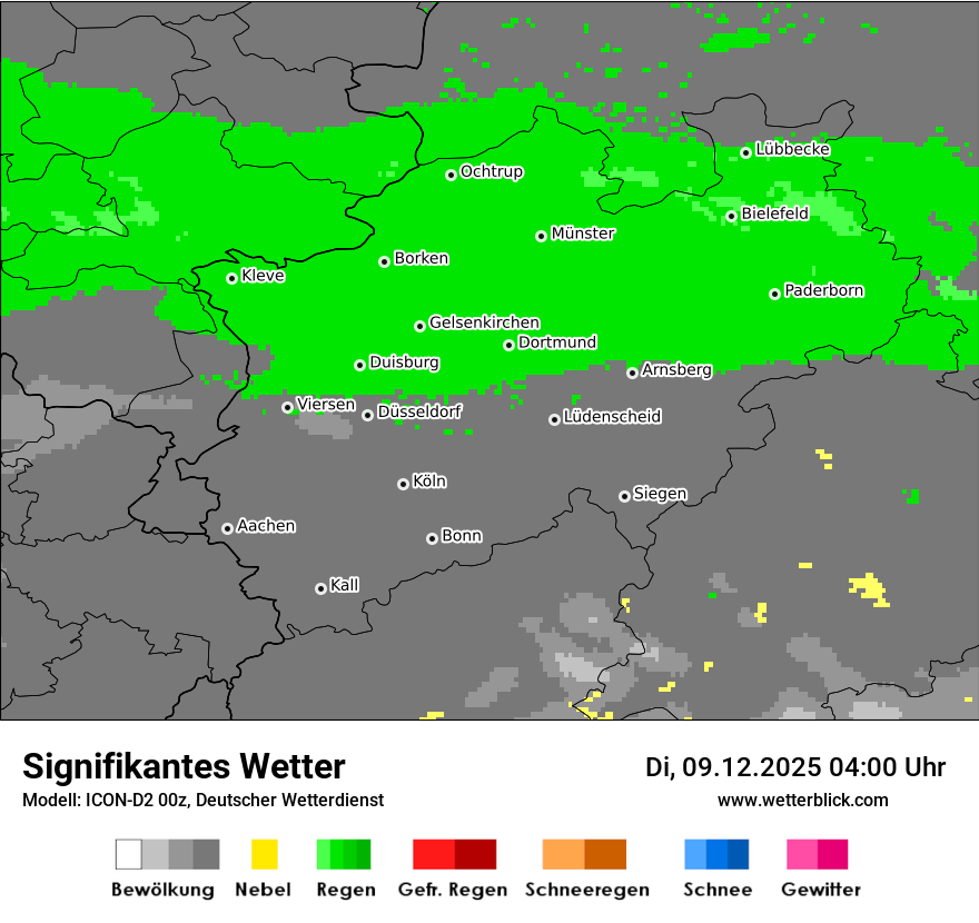 Modellkarten Signifikantes Wetter