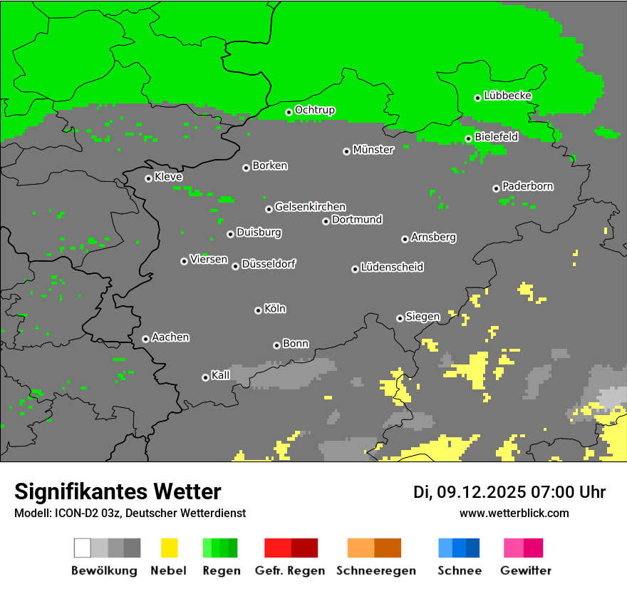 Modellkarten Signifikantes Wetter