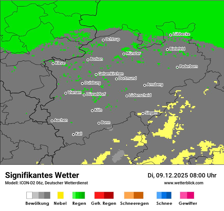 Modellkarten Signifikantes Wetter