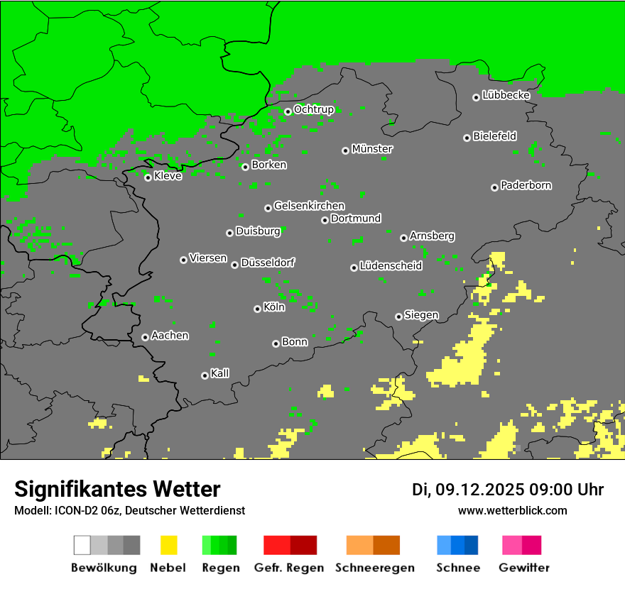 Modellkarten Signifikantes Wetter