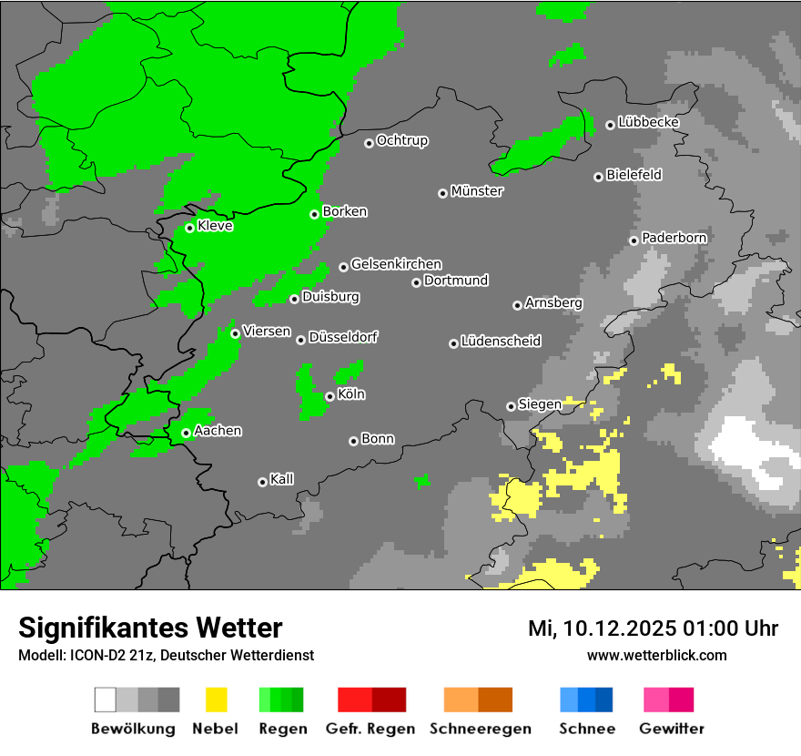 Modellkarten Signifikantes Wetter