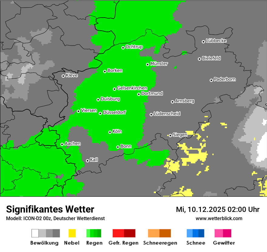 Modellkarten Signifikantes Wetter