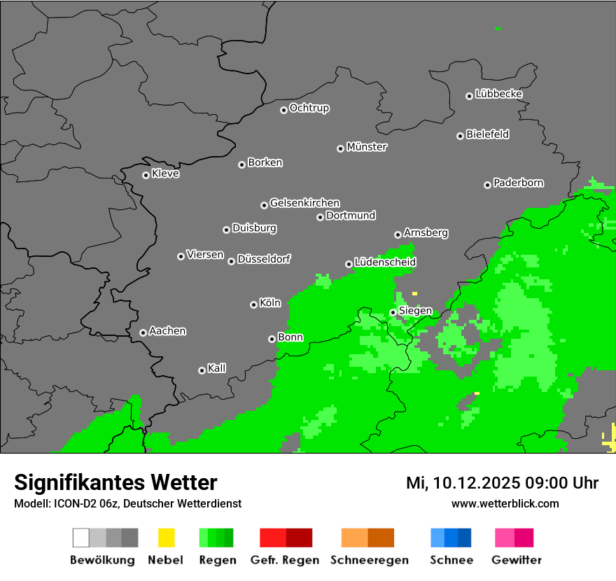 Modellkarten Signifikantes Wetter