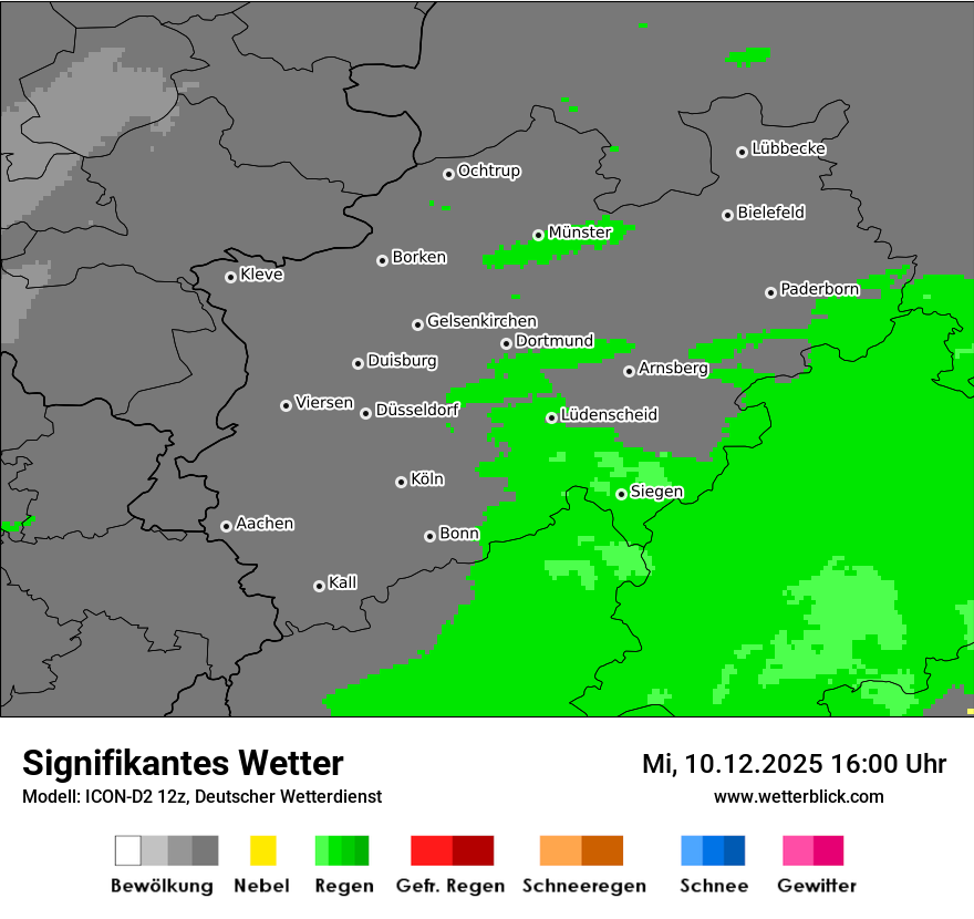 Modellkarten Signifikantes Wetter