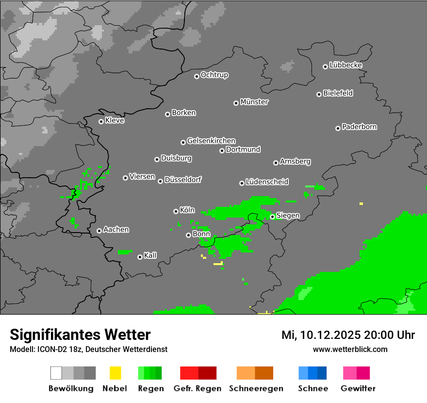 Modellkarten Signifikantes Wetter