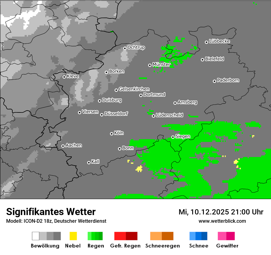 Modellkarten Signifikantes Wetter