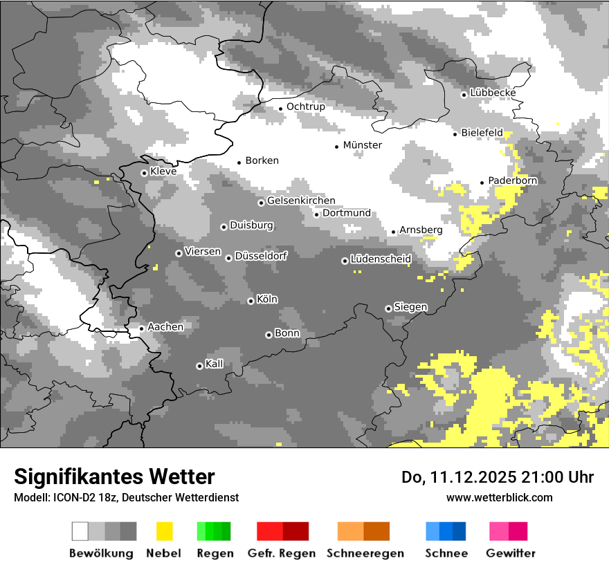 Modellkarten Signifikantes Wetter