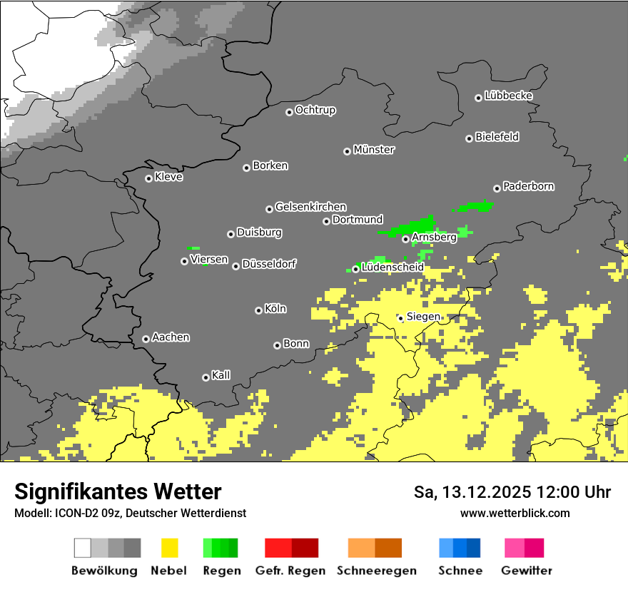 Modellkarten Signifikantes Wetter
