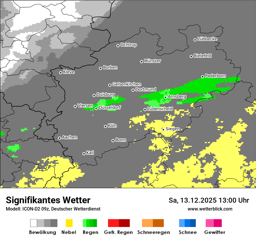 Modellkarten Signifikantes Wetter