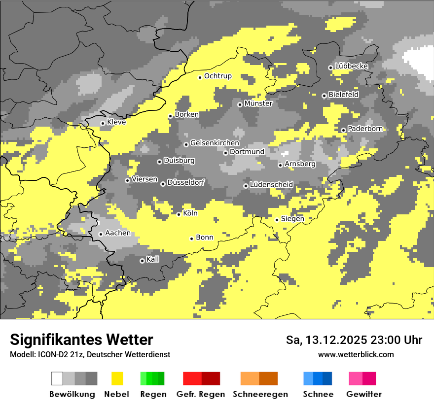 Modellkarten Signifikantes Wetter