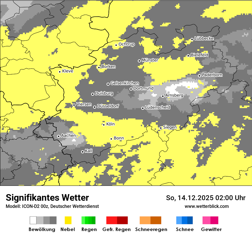 Modellkarten Signifikantes Wetter