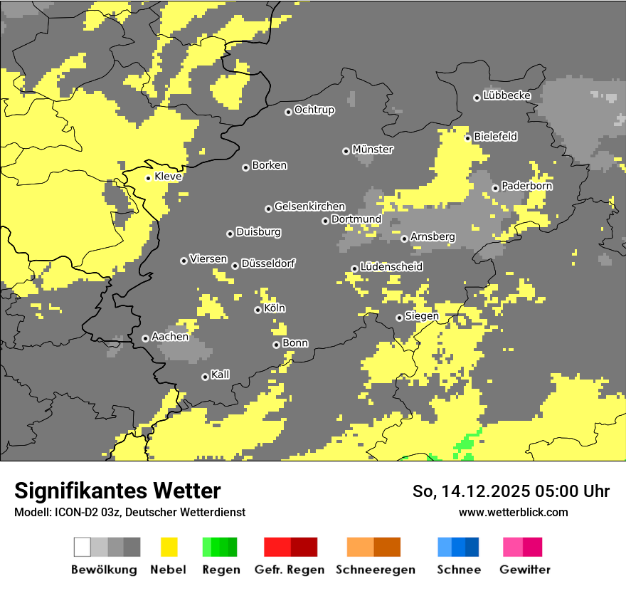 Modellkarten Signifikantes Wetter