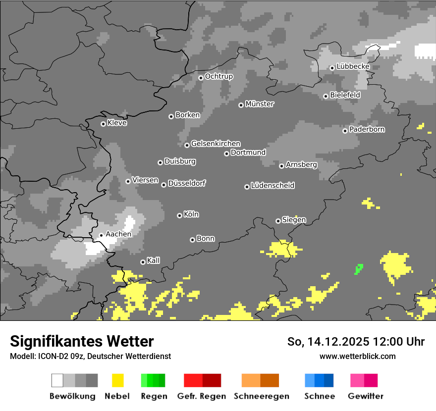 Modellkarten Signifikantes Wetter
