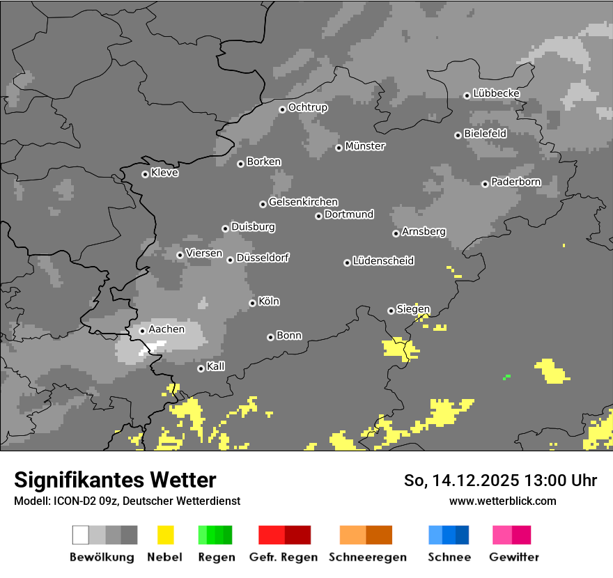 Modellkarten Signifikantes Wetter