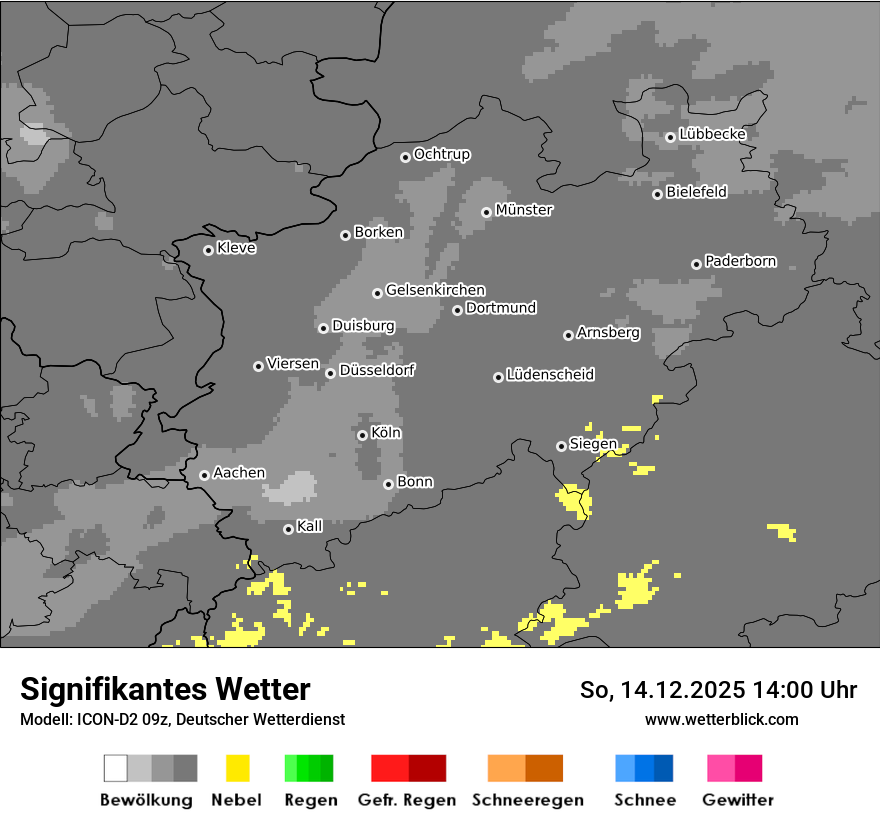 Modellkarten Signifikantes Wetter