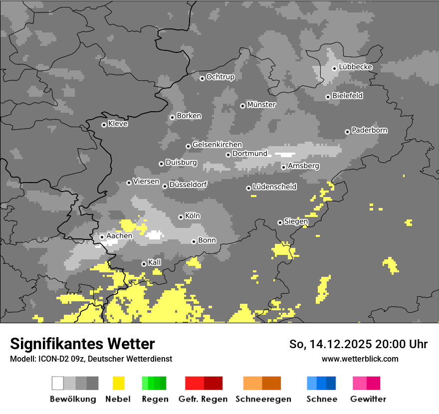 Modellkarten Signifikantes Wetter