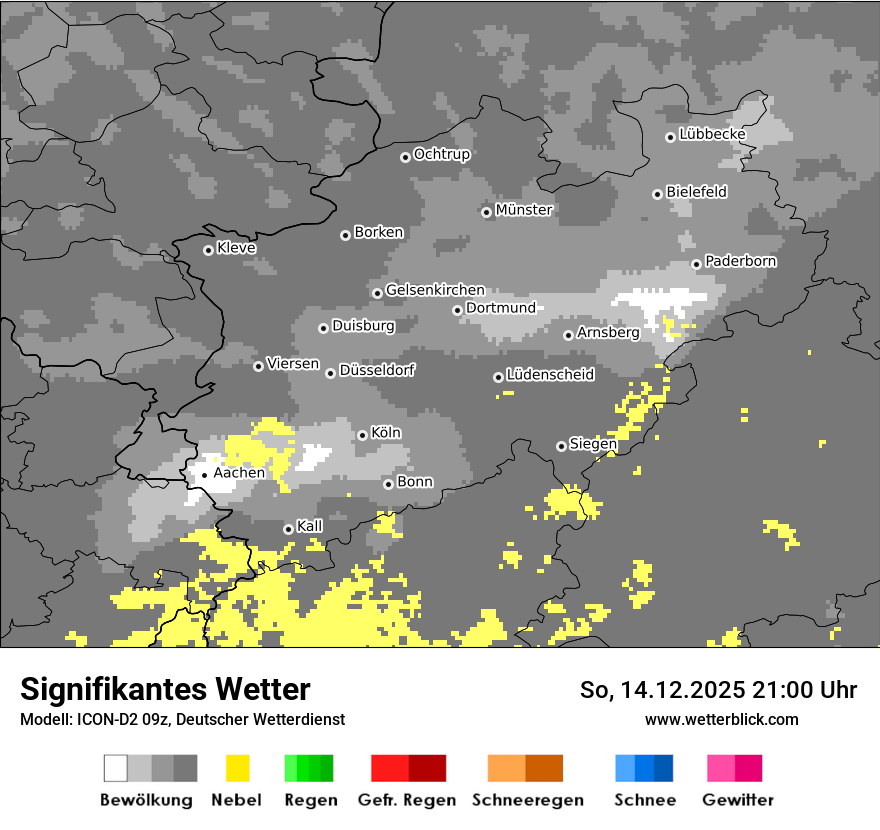 Modellkarten Signifikantes Wetter