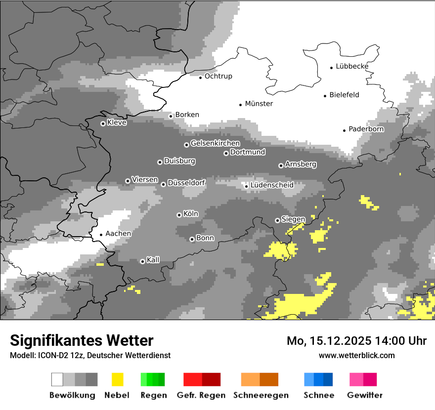 Modellkarten Signifikantes Wetter