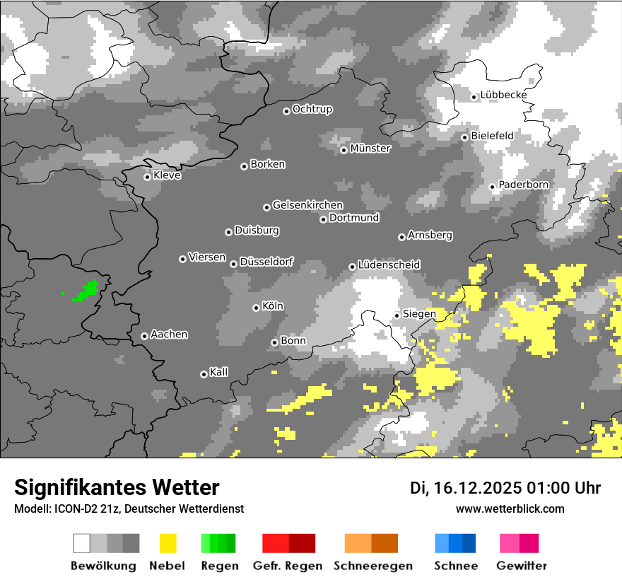 Modellkarten Signifikantes Wetter