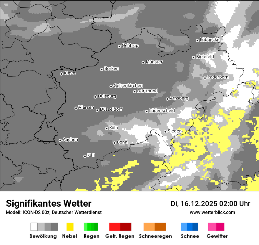 Modellkarten Signifikantes Wetter