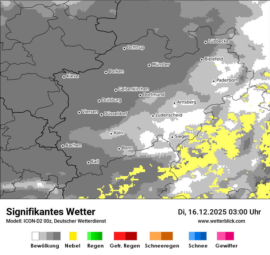 Modellkarten Signifikantes Wetter