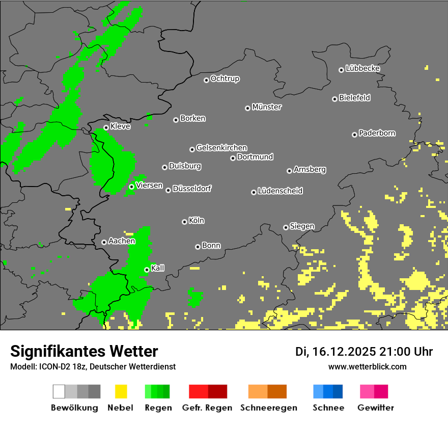 Modellkarten Signifikantes Wetter