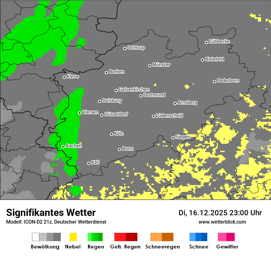 Modellkarten Signifikantes Wetter