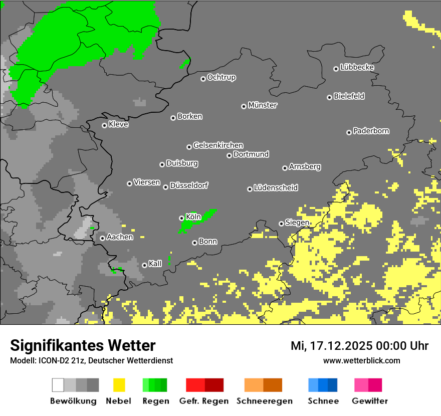 Modellkarten Signifikantes Wetter